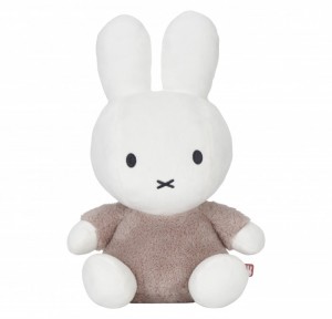 Λούτρινο Miffy Fluffy Μόκα 35cm με Εσωτερικό Κουδουνάκι