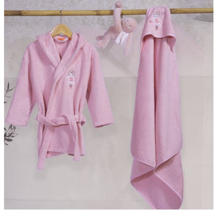Βρεφικό Μπουρνούζι Με Κουκούλα Nef-Nef Ballerine World Light Lilac