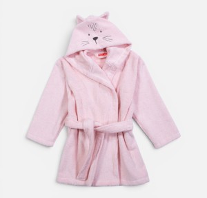 Βρεφικό Μπουρνούζι Με Κουκούλα Nef-Nef Cats Are Perfect Lotus Pink