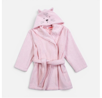Βρεφικό Μπουρνούζι Με Κουκούλα Nef-Nef Cats Are Perfect Lotus Pink