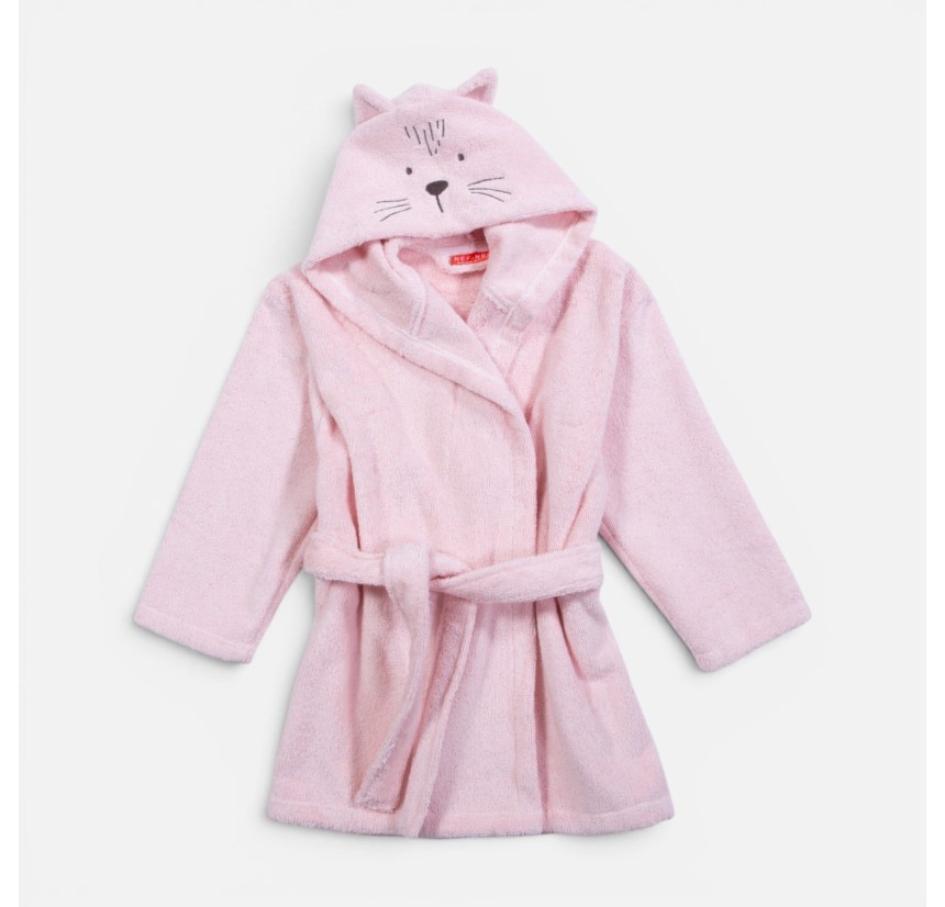 Βρεφικό Μπουρνούζι Με Κουκούλα Nef-Nef Cats Are Perfect Lotus Pink