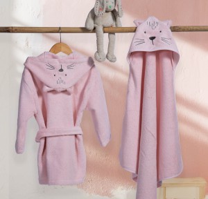 Βρεφικό Μπουρνούζι Με Κουκούλα Nef-Nef Cats Are Perfect Lotus Pink Βρεφικό Μπουρνούζι Με Κουκούλα Nef-Nef Cats Are Perfect Lotus Pink