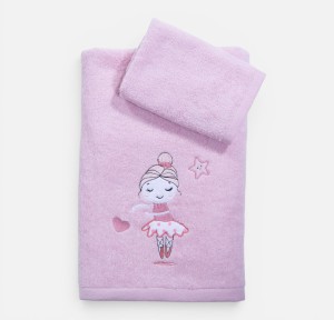 Παιδικές Πετσέτες Σετ (2τμχ) Nef- Nef Ballerine World Light Lilac