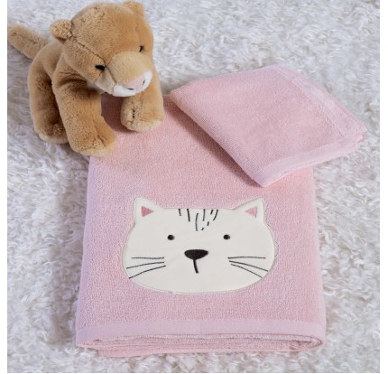 Παιδικές Πετσέτες Σετ (2τμχ) Nef- Nef Cats Are Perfect Lotus Pink