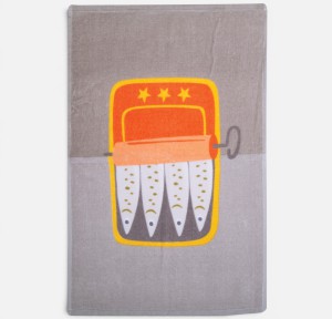 Πετσέτα Κουζίνας Βελουτέ 40x60 Nef-Nef Sardines Grey