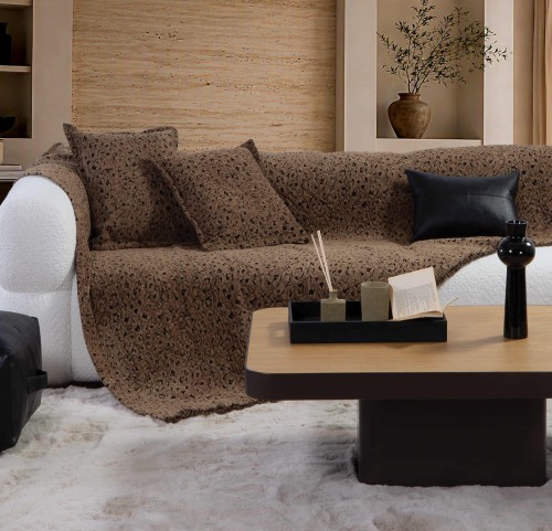 Ριχτάρι Διθέσιου Καναπέ 180x250 Nef-Nef Leopard Brown