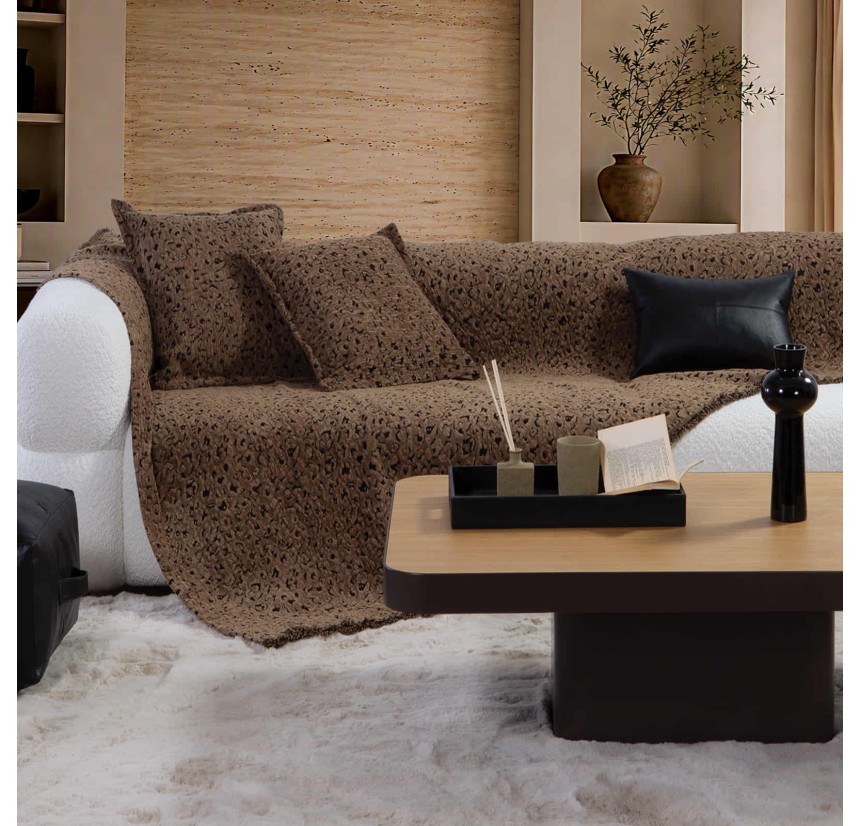 Ριχτάρι Διθέσιου Καναπέ 180x250 Nef-Nef Leopard Brown Ριχτάρι Διθέσιου Καναπέ 180x250 Nef-Nef Leopard Brown