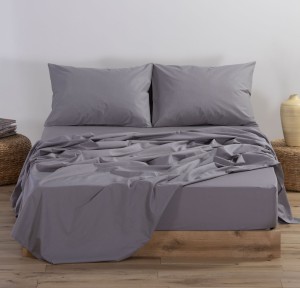 Σεντόνι Μονό με Λάστιχο 100x200+30 Nef-Nef Basic Light Grey
