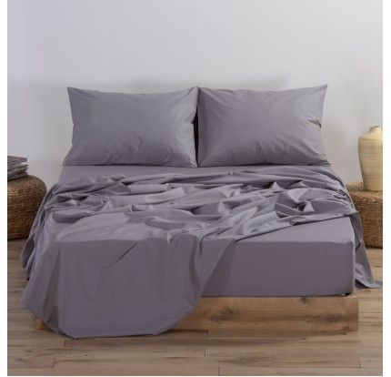 Σεντόνι Μονό με Λάστιχο 100x200+30 Nef-Nef Basic Light Grey