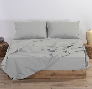 Σεντόνι Μονό με Λάστιχο 100x200+30 Nef-Nef Basic Silver Grey