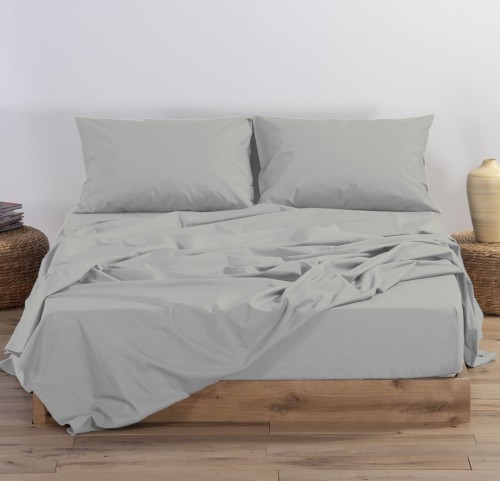 Σεντόνι Μονό με Λάστιχο 100x200+30 Nef-Nef Basic Silver Grey