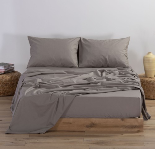 Σεντόνι Μονό με Λάστιχο 100x200+30 Nef-Nef Basic Mocca