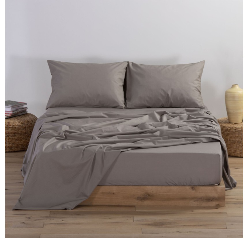 Σεντόνι Μονό με Λάστιχο 100x200+30 Nef-Nef Basic Mocca