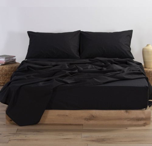 Σεντόνι Μονό με Λάστιχο 100x200+30 Nef-Nef Basic Black