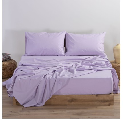 Σεντόνι Μονό με Λάστιχο 100x200+30 Nef-Nef Basic Lavender
