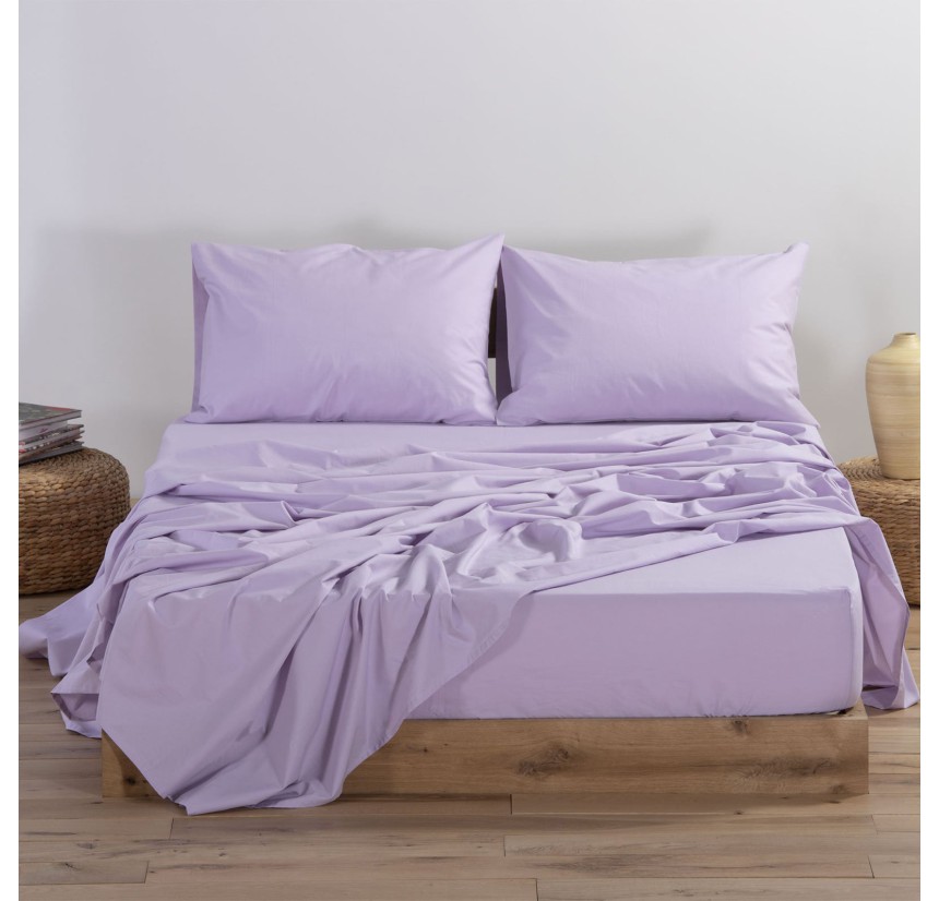 Σεντόνι Μονό με Λάστιχο 100x200+30 Nef-Nef Basic Lavender