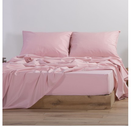 Σεντόνι Μονό με Λάστιχο 100x200+30 Nef-Nef Basic Pink