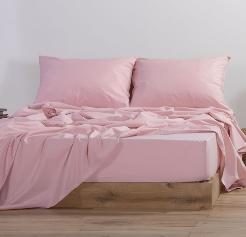 Σεντόνι Υπέρδιπλο με Λάστιχο 160x200+30 Nef-Nef Basic Pink