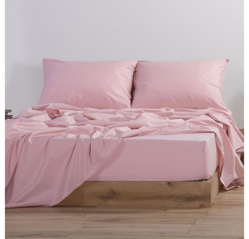 Σεντόνι Μονό με Λάστιχο 100x200+30 Nef-Nef Basic Pink