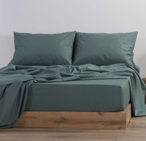 Σεντόνι Μονό με Λάστιχο 100x200+30 Nef-Nef Basic Green