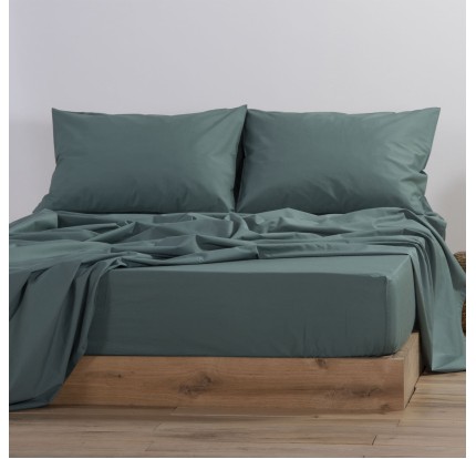 Σεντόνι Μονό με Λάστιχο 100x200+30 Nef-Nef Basic Green