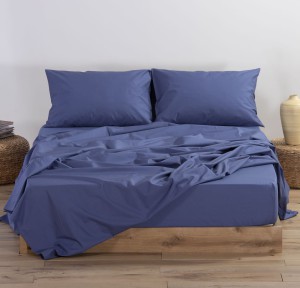Σεντόνι Μονό με Λάστιχο 100x200+30 Nef-Nef Basic Indigo