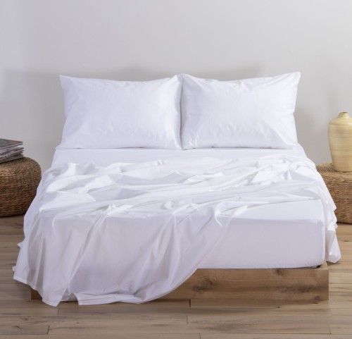 Σεντόνι Υπέρδιπλο με Λάστιχο 160x200+30 Nef-Nef Basic White
