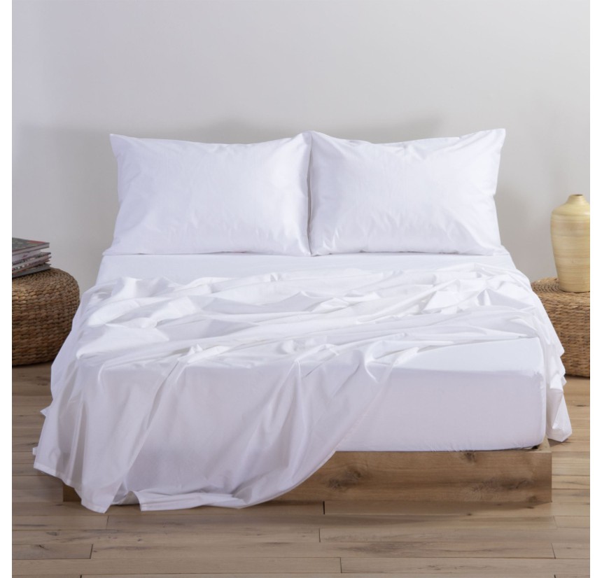 Σεντόνι Μονό με Λάστιχο 100x200+30 Nef-Nef Basic White