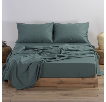 Σεντόνι Υπέρδιπλο με Λάστιχο 160x200+30 Nef-Nef Basic Green