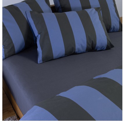 Παπλωματοθήκη Μονή (ΣΕΤ) Nef - Nef Casual Vertia Blue/Black
