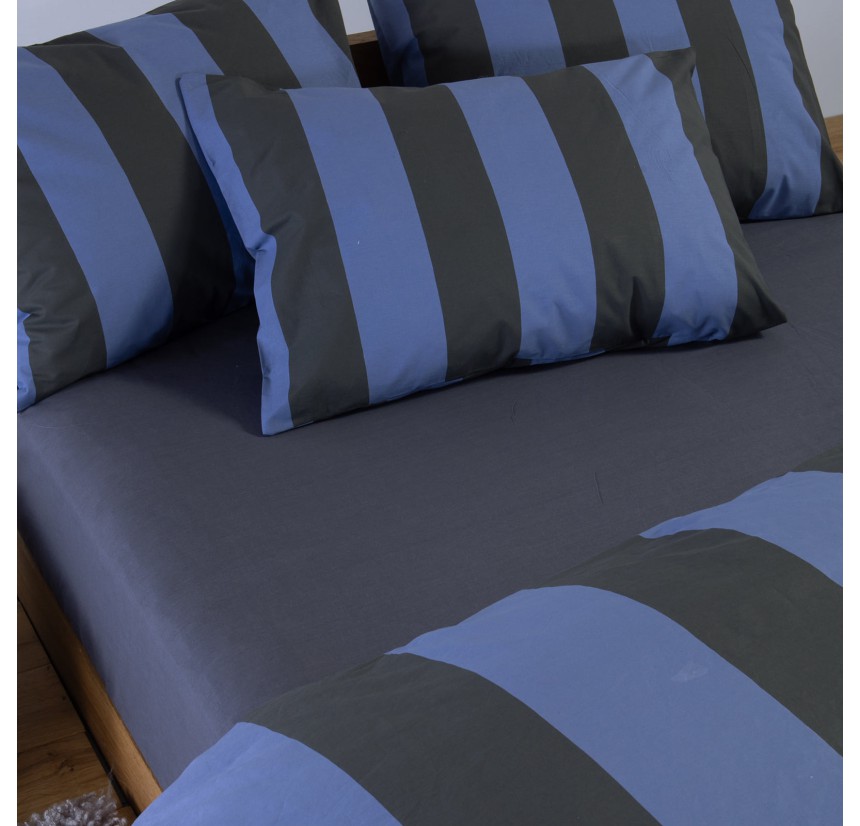 Παπλωματοθήκη Μονή (ΣΕΤ) Nef - Nef Casual Vertia Blue/Black