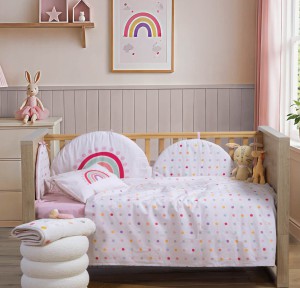 Σεντόνια Κούνιας (Σετ) Nef-Nef Baby Dots Ecru/ Pink Σεντόνια Κούνιας (Σετ) Nef-Nef Baby Dots Ecru/ Pink