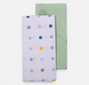 Σεντόνια Λίκνου (Σετ) Nef-Nef Baby Dots Ecru/ Green