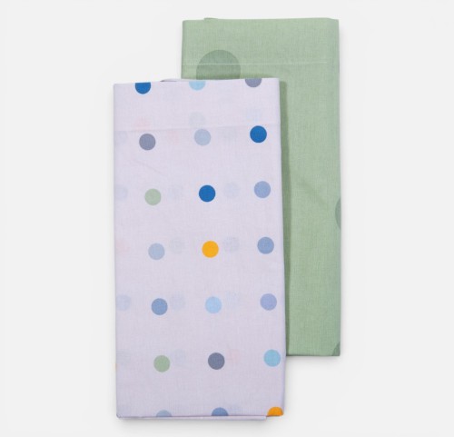Σεντόνια Λίκνου (Σετ) Nef-Nef Baby Dots Ecru/ Green