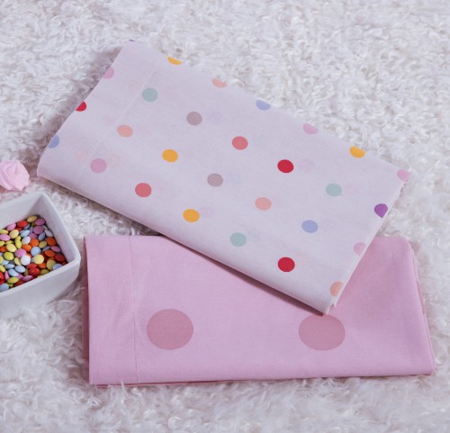 Σεντόνια Λίκνου (Σετ) Nef-Nef Baby Dots Ecru/ Pink