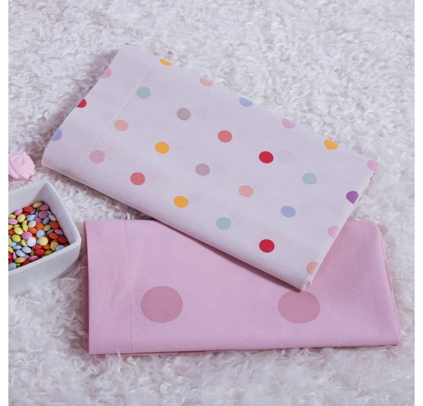 Σεντόνια Λίκνου (Σετ) Nef-Nef Baby Dots Ecru/ Pink Σεντόνια Λίκνου (Σετ) Nef-Nef Baby Dots Ecru/ Pink