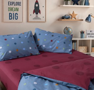 Παπλωματοθήκη Παιδική Μονή (Σετ)  Nef - Nef Dots Blue