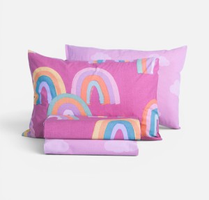 Παπλωματοθήκη Παιδική Μονή (Σετ)  Nef - Nef Rainbow Mood Fuchsia