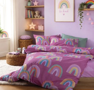 Παπλωματοθήκη Παιδική Μονή (Σετ) Nef - Nef Rainbow Mood Fuchsia Παπλωματοθήκη Παιδική Μονή (Σετ) Nef - Nef Rainbow Mood Fuchsia