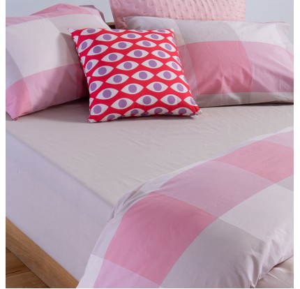 Σεντόνια Μονά (Σετ) Nef - Nef Casual Check Rose