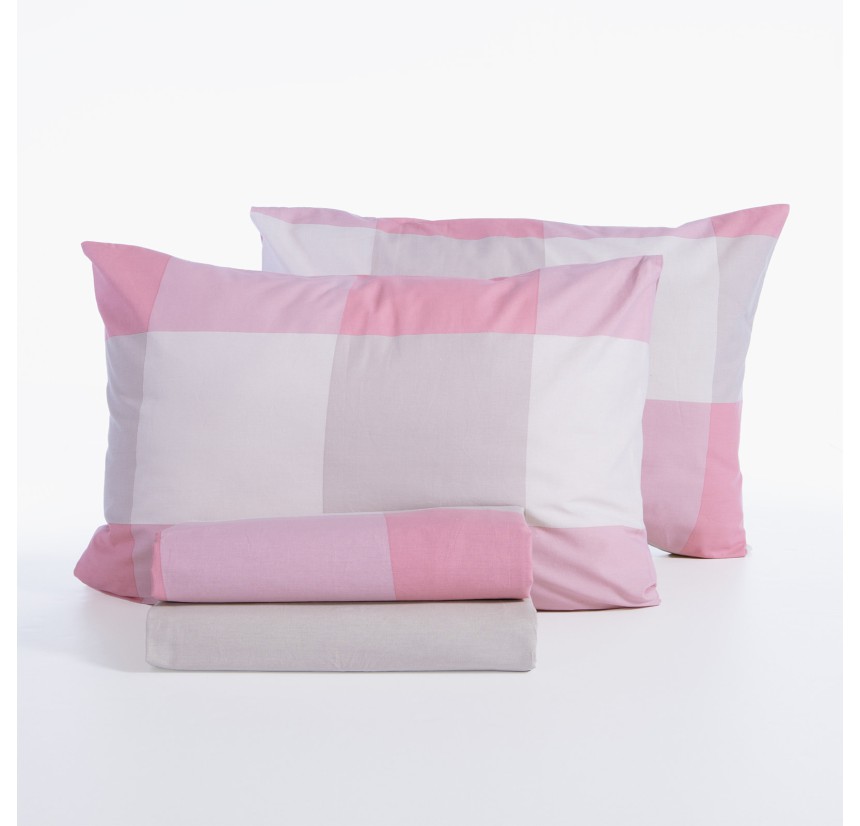 Σεντόνια Μονά (Σετ) Nef - Nef Casual Check Rose