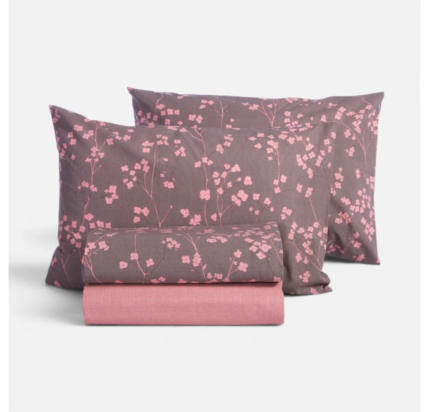 Σεντόνια Μονά (Σετ) Nef - Nef Floriva Brown