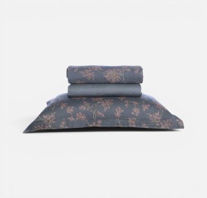 Σεντόνια Υπέρδιπλα (Σετ) Βαμβακοσατέν Nef - Nef Foxy Grey/Blue