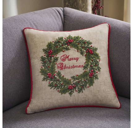Χριστουγεννιάτικη Διακοσμητική Μαξιλαροθήκη (43x 43) Gofis Home Xmas 237